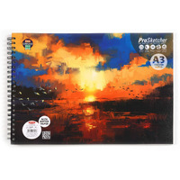 anupam Pro Sketcher Drawing Book with Butter Paper Pages A3 Size Spiral-Bound Sketchpad 140 GSM for Artists, Kids & Professionals Pencil Charcoal Pastels (32 Sheets, 64 Pages, Acrylic)