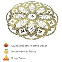 One Minute Rangoli - White 12""