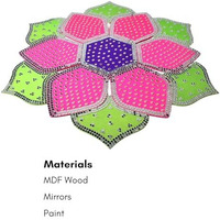 One Minute Rangoli - Hexagonal 12""