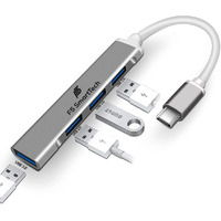 F5 SmartTech 4 in 1 Type C 4 Ports High Speed 3.0 USB Hub