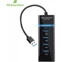 F5 SmartTech 4 Port USB 3.0 Hub with Hi-Speed Data Transfer