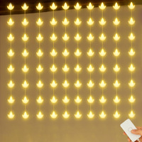 Gesto 80 Diya Curtain Lights  Warm White Fairy Lights With 8 Modes Controller | Ac Powered Diya Lights For Home,Balcony,Mandir,Pooja Room,Diwali Decoration,Festival Decor & Hanging Lights (10 X 3 Ft)