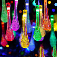 Gesto Serial String Lights - 14 Led Crystal Rain Drop, 10 Feet Multicolor Fairy Lights For Home,Mandir,Pooja Room,Deepawali & Diwali Decoration,Christmas,Festival | Indoor & Outdoor Decorative Lights