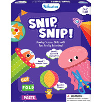Skillmatics Scissor Skills Activity Book - Snip Snip, 25 Fun Cutting & Creative Activities For Preschoolers, 2 Child-Safe Scissors, Fine Motor Skills Craft Kit, Gifts For Kids Ages 3, 4, 5, 6, 7