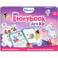 Skillmatics Paper Storybook Art Kit - Create Fairytale Stories, Diy Craft & Writing Kit With 300+ Stickers, Scrapbooking & Journal Activity, Gifts For Kids Ages 5, 6, 7, 8, 9, 10, Multicolour