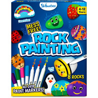 Skillmatics Rock Painting Kit - Mess-Free Art & Craft Activity For Girls & Boys, Craft Kits & Supplies, Diy Creative Activity, Gifts For Kids Ages 4, 5, 6, 7, 8, 9, 10, 11, 12, Multicoloured
