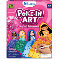 Skillmatics Poke-In Art - Magical Princesses, Mess-Free Fun For Kids, Diy Craft Kits, Creative Activity, Gifts For Girls & Boys Ages 4, 5, 6, 7, 8, 9