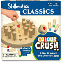 Skillmatics Colour Crush - Thrilling Memory Challenge, Fast-Paced Board & Travel Game, Perfect For Family Game Night, Brain Teasers, Wooden Toys, Great Gift For Kids, Teens & Adults, Ages 4 & Up