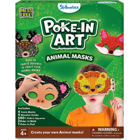 Skillmatics Poke-In Art - Animal Masks, Mess-Free Fun For Kids, Diy Craft Kit, Creative Activity, Gifts For Girls & Boys Ages 4, 5, 6, And Up