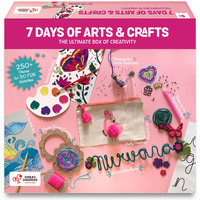 Chalk & Chuckles 7 Days Of Art & Craft Kit For Kids Age 9+, 30 Diy Creative Activities-Diamond Art Stickers, Painting, Scratch Art, Diwali Gifts For Boys & Girls, Teens, 10, 11, 12-15 Years