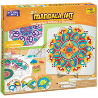 Imagimake Diy Mandala Art Kit For Girls 9-12 | Coloring & Painting Art Kit Set With Water Brush Pen & Stamps | Crafts & Gifts For Kids Age 10-12