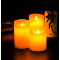 Kuber Led Candles For Home Decoration|Battey Operated|Flameless Yellow Light| Diwali Lights For Home Decoration,Along With Other Festivities & Parties|Pack Of 3 |White