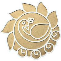 Vibhuticrafts Reusable Rangoli Stencil With Circle Peacock Template  Perfect For Floor, Pooja Room, And Home Dcor  Diy Traditional Art
