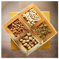 Bay Nut Dry Fruit Gift Box For Diwali, Assorted Dryfruits Gift Hamper Pack, Almonds, Apricot, Cashew Nuts, Raisins, | Gifting Collection For Diwali 200Gm Weight