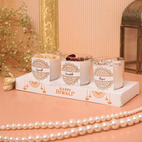 Diwali Scented Candle Gift Hamper  Set Of 3  Rose & Lavender Fragrance, Eco Friendly Festive Gift For Corporate, Family & Friends, Perfect For Diwali Gifting