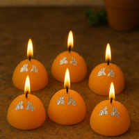 Craftvatika Candles For Diwali Decoration Set Of 6, Soy Wax Candles Festive Decor Item With Modak Unique Candle Shape Pooja Decoration Items For Home,Festive Diya Gifts Friends Family(Pack Of 6)