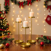 Craftvatika Candle Holders Set Of 3, Centerpiece Home Decoartion Item For Diwali, Christmas, Birthday, And Wedding | Gift Items For Family Friends, Diwali Decoration For Home, Festive Decor