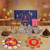 Craftvatika Premium Diwali Gift Hamper Box, Diwali Decor Items For Family And Friends, Lakshami Ganesha Set, Dry Fruit Combo, Healthy Gourmet Snacks Gift Pack, Wholesome Corporate Gifting, Pack Of 10