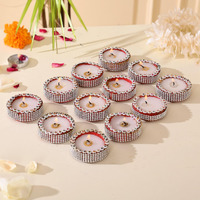 Craftvatika Diwali Decoration Items, Decorative Wax Candles Set Of 12 For Diwali Christmas Home Decoration, Wax Candles For Home Decor, Diwali Gifts For Family And Friends