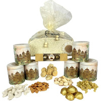Nutri Miracle Diwali Nuts Gift Hamper | Festive Gift For Family And Friends Included Printed Tin Jar And Diwali Greeting Card.