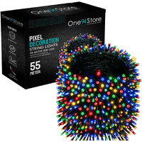 One94Store 55 Meter Led String Lights  208 Multicolor Leds On Flexible Copper Wire | Waterproof Fairy Lights For Decoration | Indoor & Outdoor Use | Diwali, Christmas, Wedding, Party (Pack Of 1)