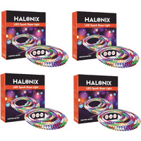 Halonix 10 Meter Multicolor 11W Led Rope Light |8 Light Modes | Ip65 Certified, Bis Approved | Fairy Light, String Light | Direct Plug-In | Pack Of 4 | Diwali Lights For Decoration For Home