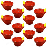 Kridarsh Water Sensor Diya Lights Electric Flameless & Smokeless Led Diyas | Eco-Friendly Led Diyas Candle E-Diya Warm Ambient Lights For Home Decor, Diwali Festivals Decoration, Christmas New Year.