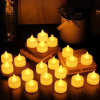 Vervenix Led Tea Light Candles (Pack Of 24)  Battery-Operated Flameless & Smokeless Decorative Lights For Diwali, Home Temple, Pooja And Holiday Decorations