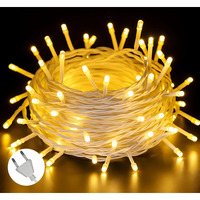 Lucrative 85 Feets Led Decorative String Lights, Warm White Serial Fairy Lights, 92 Led Bulbs, 8Mm High Brightness For Diwali, Christmas, Wedding, Festival, Home Decoration (Pack Of 1)