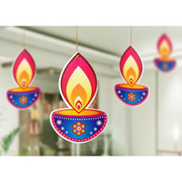 Toyxe Paper Hanging Deepak For Diwali Decoration Set Of 10 Pcs Diyas And Lights Toran Deepawali Home Decor Festive Hanging Decorations Diwali Festival Items Vibrant Wall Ceiling Dcor