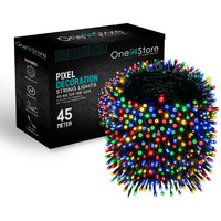 One94Store 45 Meter Led String Lights  188 Multicolor Leds On Flexible Copper Wire | Waterproof, 360 Decorative Fairy Lights For Diwali, Christmas, Weddings, Parties, Indoor & Outdoor Use-1 Pack