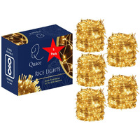 Quace 12 Meter (36 Feet) Decorative 42 Warm White Led String Light Plug For Indoor & Outdoor Decorations,String Lights For Diy, Party, Home Decor, Christmas, Diwali (Pack Of 5)