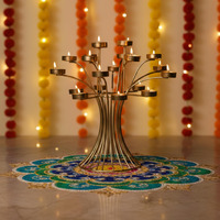 Craftvatika Tealight Candle Holder,Gift Items, Diyas For Home Decor Candle Holder - Diwali Decoration Item Candle Holders - Ideal For Home Decor, Premium Diwali Gift Items