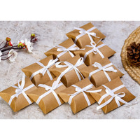 Satyam Kraft 50 Pcs Small Mini Decorative Folding Paper Gift Boxes  Fancy Gift Packaging For Diwali, Wedding Returns, Chocolates, Dry Fruits, Festivals & Special Occasions (Brown)