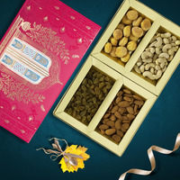Fruitri Premium Dry Fruits Gift Box  (70G X 4) | Festive Diwali Gift Hamper With Premium Nuts & Dry Fruits | Healthy & Elegant Diwali Gift For Family & Friends | Premium Dry Fruit Gift Pack