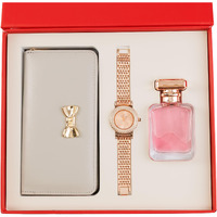 Thy Kalpavruksha Women's Gift Hamper Set | Grey Wallet, Rose Gold Watch, Long-Lasting Perfume | Gifts For Woman | Diwali Gift For Employee | Gift For Wife | Diwali Gift | Diwali Gift For Women