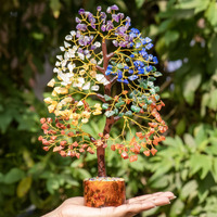 Hindcraft Seven Chakra Crystal Tree  Diwali Gift For Prosperity & Positive Energy | Feng Shui Artificial Tree For Living Room & Office Dcor | Perfect Housewarming For Men & Women