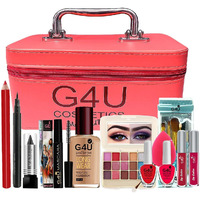 G4U Premium Makeup Kit For Women | Complete Beauty Set With Eyeshadow, Lipsticks | Ideal For Bridal & Party Makeup (Pink)