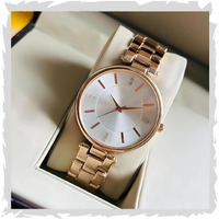 Styledose Women Analogue Wrist Watches For Women's & Girls&Miss&Ladies Diamond Studded Dial Rosegold Colored Stylish Bracelet Strap (White)