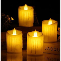Vrb Dectm Dancing Acrylic Candle Flameless & Smokeless Decorative Candles Led Tea Light Candle Perfect For Gifting, Home, Birthday, Diwali, Christmas,Decorative Candles (6 Pcs Flickering Candle)