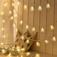One94Store 14 Led Plastic Diya String Lights  3 Meter Warm White Plug-In Decorative Fairy Lights For Diwali, Pooja Room, Mandir, Home, Festival & Outdoor Decoration (Warm White, Plug-In, Plastic)