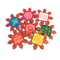 Stepstodo Rangoli Plates Set For Seven Days | 7 Days Readymade Rangoli Plates Set In Kolam/Muggulu Style (7)