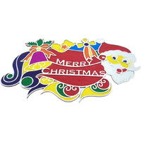 Stepstodo Reusable Floating Rangoli Template Mat For Christmas. Readymade Stencil. Just Fill With Rangoli Or Petals. Elegant Design With Modern Day Ease Of Use. (Design T388_Xmas_1. 18 Inch). Flexible, Washable.