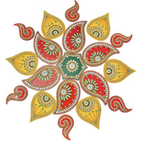 Kriwin Xlarge Size Acrylic Rangoli For Home Festival Decoration 19 Pcs Set Reusable