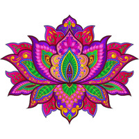 Ambiyaa 12 Inch Waterproof And Reusable Pvc Self Adhesive Handmade Rangoli Sticker And Decal For Puja Ghar, Entrance And Floor [Multicolour - Kamal]