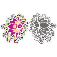 Stepstodo Shree Kamal Floating Rangoli Mat Set Of 2 | Reusable Portable Rangoli Template Mat. Readymade Rangoli Stencil Craft | Floating Rangoli Mat