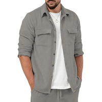 Casual Shirt For Men|| Shirt For Men|| Men Stylish Shirt (Rib-Shirt) (L, Grey)