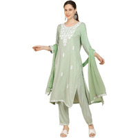 Kaari Rayon Straight 7525 Women's Kurtas & Kurtis (Kaaass25Wskd-70051_Pista Green