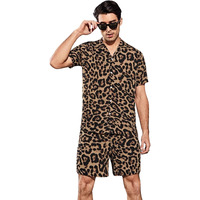 Dhruvi Trendz Mens Rayon Co-Ord Set Regular Fit Night Dress (Dt-Ms-6095&Sh-170_Brown_S)