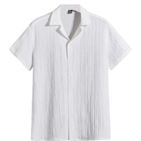 Dhruvi Trendz Mens Polly Cotton Men's Casual Shirt Regular Fit Casual (Dt-Ms-6141_White_L)
